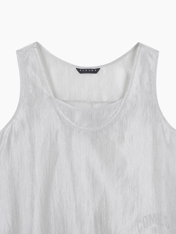 Light blue layered tank top - sisley k top - Light Blue | Sisley K image number 3